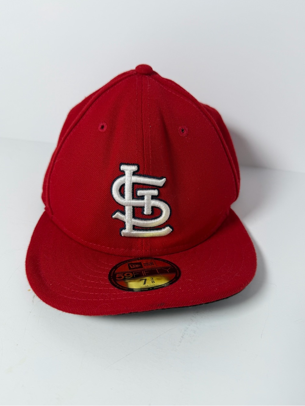 New Era 59FIFTY St. Louis Cardinals MLB Fitted Cap Hat Red Size 7 3/8